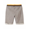 L&S Contrast Mustard Line Belt Grey Plush Shorts 11317