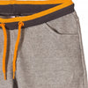 L&S Contrast Mustard Line Belt Grey Plush Shorts 11317