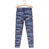 L&S Love Our Planet Print Blue Legging 11354