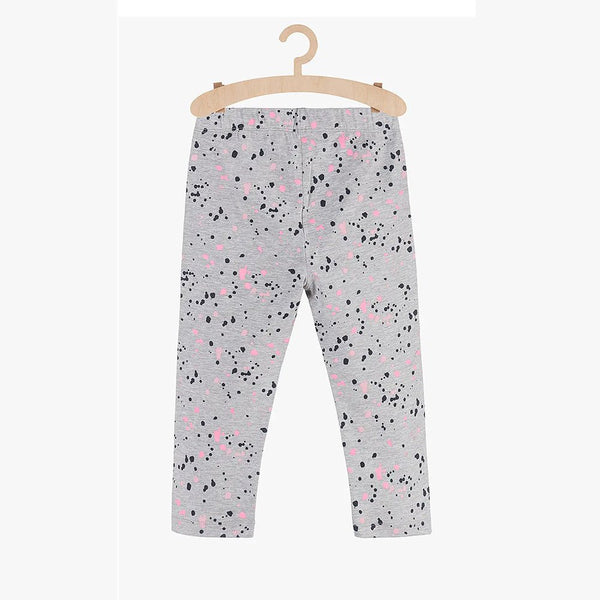 L&S Pink & Blue Splashes Light Grey Legging 14889