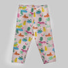 5.10.15 Jungle Animals Print Light Pink Capri Legging 11420