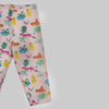 5.10.15 Jungle Animals Print Light Pink Capri Legging 11420