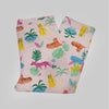 5.10.15 Jungle Animals Print Light Pink Capri Legging 11420