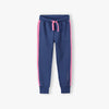 L Forever Print Pink Side Tape Navy Blue Fleece Trouser 11456