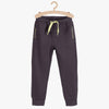 L&S Numbers Print Pockets & Cord Grey Dark Dull Trouser 11515