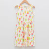 LCW All Over Ice Cream Print Sleeveless White Frock 11721