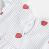 HM All Over Strawberries Print Striped  Frock 11734