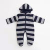 C Bear Embroided Blue With Grey Quilted Warm Blue Snow Suit 11864