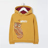 F Owl Embroided Mustard Hoodie 11911