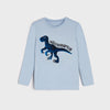 SY Sequin Dino Light Blue Full Sleeves T-Shirt 11927
