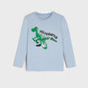 SY Sequin Dino Light Blue Full Sleeves T-Shirt 11927