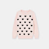 F&X Black Hearts Pink Sweater 11984