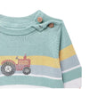 MC Tractor Embroided Multi Color Sweater 12006