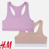 H&M Polka Dots Purple With Tea Pink Brallete 2Pc Pack 11100