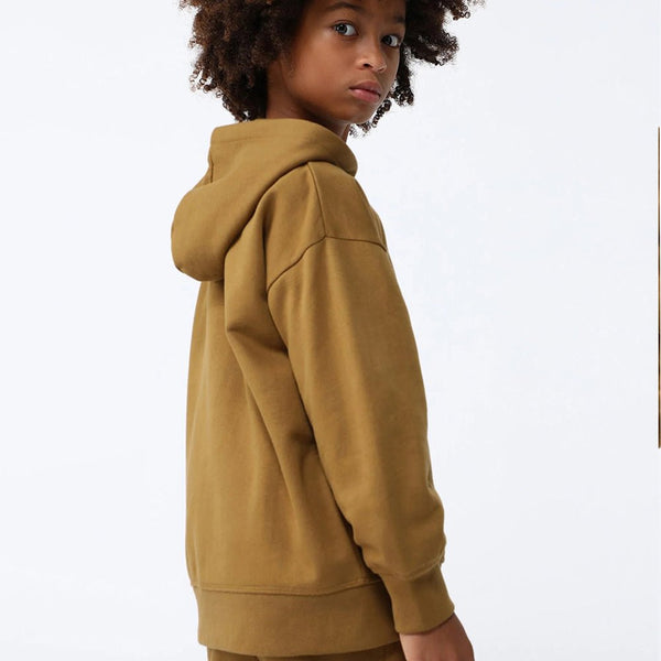 LFT Best Dude Badge Khaki Zipper Hoodie 12029