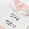 SFR Believe In Yourself Pink With White Terry Hoodie 12034