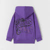ZR Lakers Print Purple Fleece Hoodie 12035