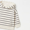 SFR Black Stripes Off White Kangroo Pocket Terry Hoodie 12043