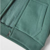 ZR Kangroo Pocket Soft Green Fleece Zipper Hoodie 12047
