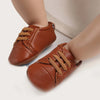 VLSN Leather Look Brown Moccasin Shoes 12132