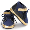 VLSN Golden Bottom Blue Black Shoes 12138