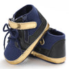 VLSN Golden Bottom Blue Black Shoes 12138
