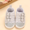 VLSN Glitter Front Buckle Style Polka Dots White Shoes 12139