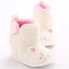 VLSN Mouse Face Full Fur Off White Long Booties 12143