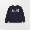 CDP Malibu Embroided Blue Fleece Sweatshirt 12166