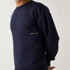 MX Losse Fit Contrast Sleeves Navy Blue Fleece Sweatshirt 12171