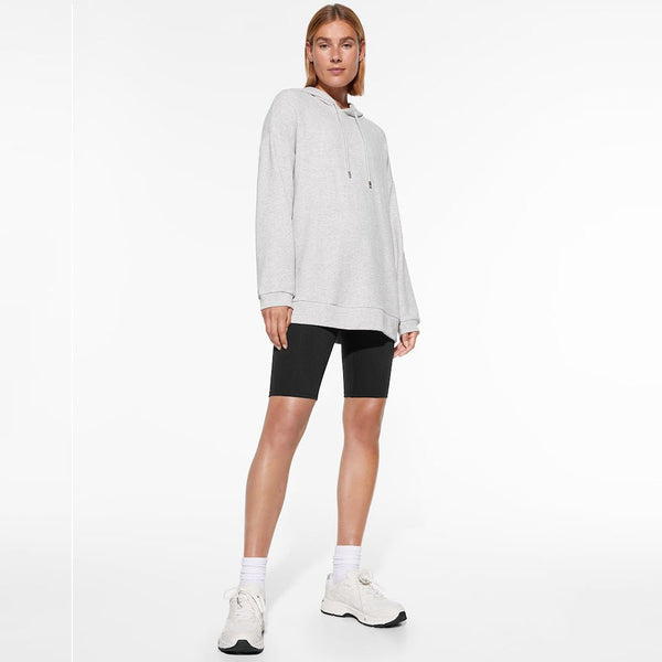 OS Textured Off White Fleece Hoodie 12176