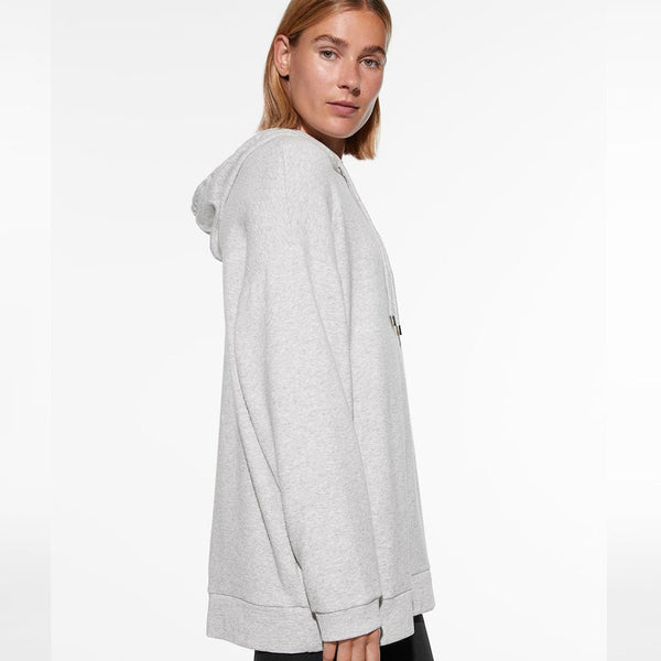 OS Textured Off White Fleece Hoodie 12176