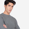 ZR Cubes Dark Grey Quilted Sweatshirt 12215