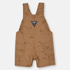 Oshksh All Over Palm Trees Brown Cotton Dungaree 11560