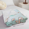 FBT Bear Face Sea Green Double Layer Fabric Blanket 12291