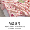 FBT Strawberry Print Double Layer Pink Fabric Blanket 12292