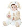 MKS Off White Rabbit Style Quilted Fur Romper With Cap 12358