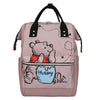 CN Pooh Bear Print Dull Mulberry Diaper Bag Pack 12431