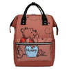 CN Pooh Bear Print Brick Red Diaper Bag Pack 12433