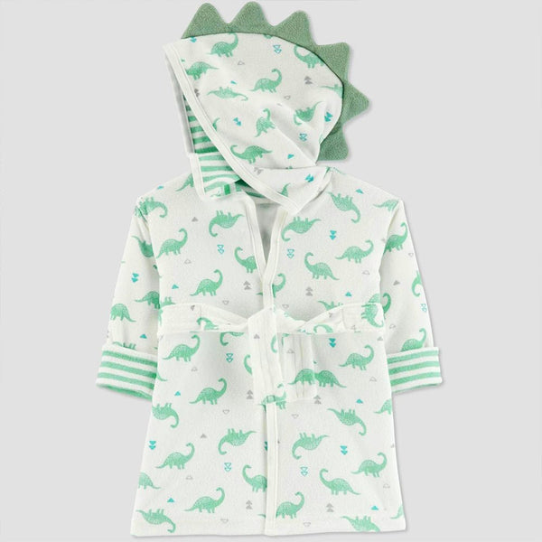CRT All Over Dinosaur Print Terry Hooded Bathrobe 12510