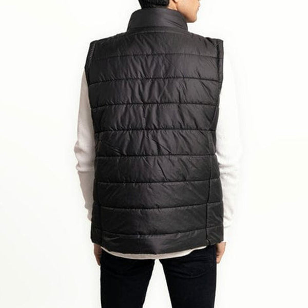 ZR Zip Pocket Black Sleeveless Puffer Jacket 12530