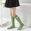 BBW Polka Dots Bow Style Green Long Socks 12533