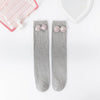 BBW Polka Dots Bow Style Grey Long Socks 12534