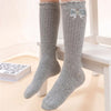BBW Hanging Bow Grey Long Socks 12538
