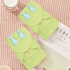 CN Hidden Cat Face Covered Pale Green Rabbit Fur Warm Gloves 12543