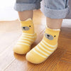 CN Yellow Stripes Silicon Bottom Socks Shoes 12559