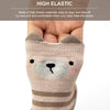 CN Brown Stripes Silicon Bottom Socks Shoes 12563