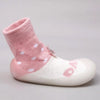 CN Daisy Flower Pink & White Silicon Bottom Socks Shoes 12565