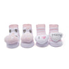 AFR I Love MOM DAD Pink & White 2 Pairs Rattle Socks Box 12644