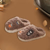 Toy Story Bear Badge Brown Fluffy Winter Slippers 12687